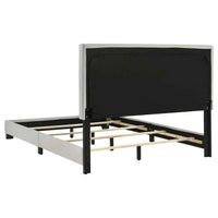 Dorian Fabric Upholstered Full Panel Bed Cream