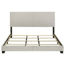 Dorian Fabric Upholstered Eastern King Panel Bed Cream