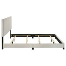 Dorian Fabric Upholstered California King Panel Bed Cream