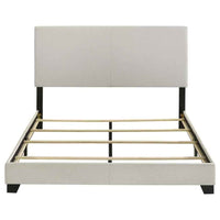 Dorian Fabric Upholstered Queen Panel Bed Cream