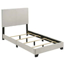 Dorian Fabric Upholstered Twin Panel Bed Cream