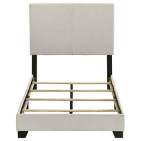 Dorian Fabric Upholstered Twin Panel Bed Cream