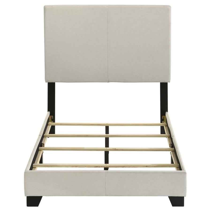 Dorian Fabric Upholstered Twin Panel Bed Cream