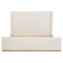 Nala Eastern King Bouclé Upholstered Platform Bed Cream