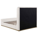 Nala Queen Bouclé Upholstered Platform Bed Cream