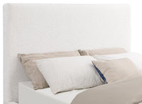 Knox Eastern King Bouclé Upholstered Platform Bed Cream