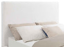 Knox Queen Bouclé Upholstered Platform Bed Cream