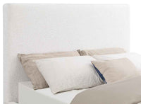 Knox Queen Bouclé Upholstered Platform Bed Cream
