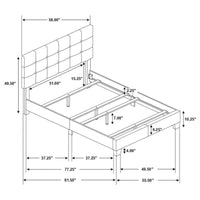 Mapes Upholstered Full Panel Bed Charcoal