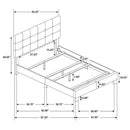 Mapes Upholstered Queen Panel Bed Charcoal