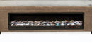 Senna Upholstered Eastern King Audio Flame Visualizer Bed Brown