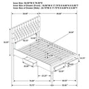 Soledad Upholstered Full Storage Panel Bed Grey