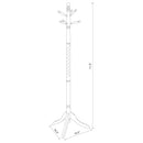 Riona 6 Hook Freestanding Wood Coat Rack Hat Hanger Merlot
