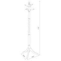 Riona 6 Hook Freestanding Wood Coat Rack Hat Hanger Merlot