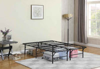 Mabel Metal Eastern King Mattress Support Platform Bed Black