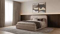 Anders Upholstered Full Storage Lift Platform Bed Beige - Home & Sleep Outlet