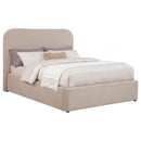 Anders Upholstered Full Storage Lift Platform Bed Beige - Home & Sleep Outlet