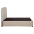 Anders Upholstered Full Storage Lift Platform Bed Beige - Home & Sleep Outlet