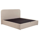 Anders Upholstered Eastern King Storage Lift Platform Bed Beige - Home & Sleep Outlet