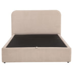 Home & Sleep Outlet - Anders Upholstered Eastern King Storage Lift Platform Bed Beige