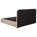 Anders Upholstered Eastern King Storage Lift Platform Bed Beige - Home & Sleep Outlet