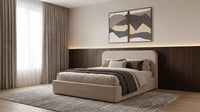 Anders Upholstered Queen Storage Lift Platform Bed Beige - Home & Sleep Outlet