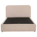 Anders Upholstered Queen Storage Lift Platform Bed Beige - Home & Sleep Outlet