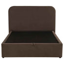 Anders Upholstered Full Storage Lift Platform Bed Chocolate - Home & Sleep Outlet