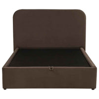 Anders Upholstered Full Storage Lift Platform Bed Chocolate - Home & Sleep Outlet