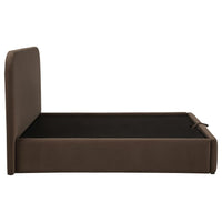 Anders Upholstered Full Storage Lift Platform Bed Chocolate - Home & Sleep Outlet
