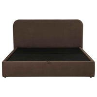 Anders Upholstered Eastern King Storage Lift Platform Bed Chocolate - Home & Sleep Outlet