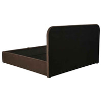 Anders Upholstered Eastern King Storage Lift Platform Bed Chocolate - Home & Sleep Outlet