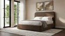 Anders Upholstered Queen Storage Lift Platform Bed Chocolate - Home & Sleep Outlet