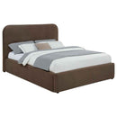 Anders Upholstered Queen Storage Lift Platform Bed Chocolate - Home & Sleep Outlet