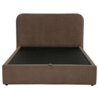 Home & Sleep Outlet - Anders Upholstered Queen Storage Lift Platform Bed Chocolate