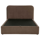 Anders Upholstered Queen Storage Lift Platform Bed Chocolate - Home & Sleep Outlet