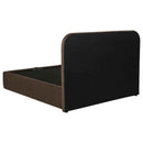 Anders Upholstered Queen Storage Lift Platform Bed Chocolate - Home & Sleep Outlet