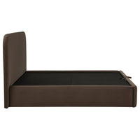 Anders Upholstered Queen Storage Lift Platform Bed Chocolate - Home & Sleep Outlet