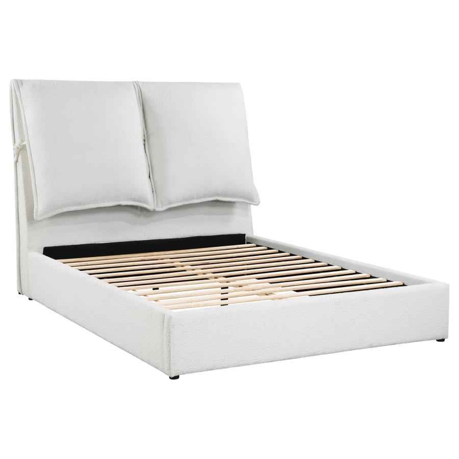 Gwendoline Upholstered Queen Panel Bed White - Home & Sleep Outlet