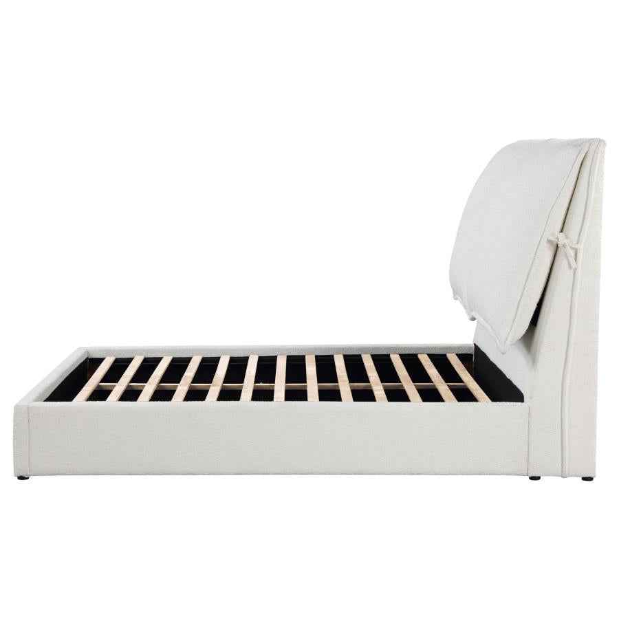 Gwendoline Upholstered Queen Panel Bed White - Home & Sleep Outlet