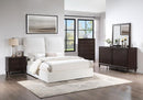 Gwendoline Upholstered Queen Panel Bed White - Home & Sleep Outlet