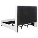 Natasha 65-inch Upholstered Eastern King Wingback Bed Cream - Home & Sleep Outlet