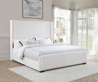 Natasha 65-inch Upholstered California King Bed Cream - Home & Sleep Outlet