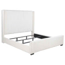 Natasha 65-inch Upholstered California King Bed Cream - Home & Sleep Outlet
