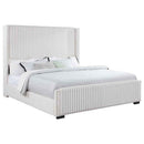 Natasha 65-inch Upholstered California King Bed Cream - Home & Sleep Outlet