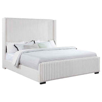 Natasha 65-inch Upholstered California King Bed Cream - Home & Sleep Outlet