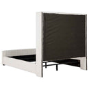 Natasha 65-inch Upholstered Queen Wingback Bed Cream - Home & Sleep Outlet