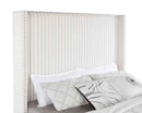 Natasha 65-inch Upholstered Queen Wingback Bed Cream - Home & Sleep Outlet