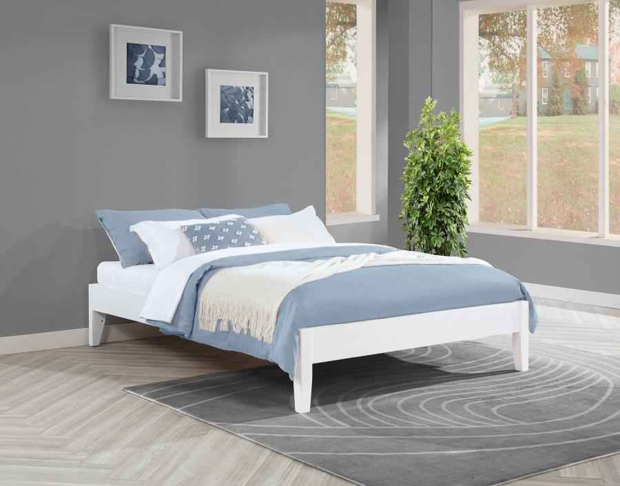 Hounslow Full Universal Platform Bed White - Home & Sleep Outlet