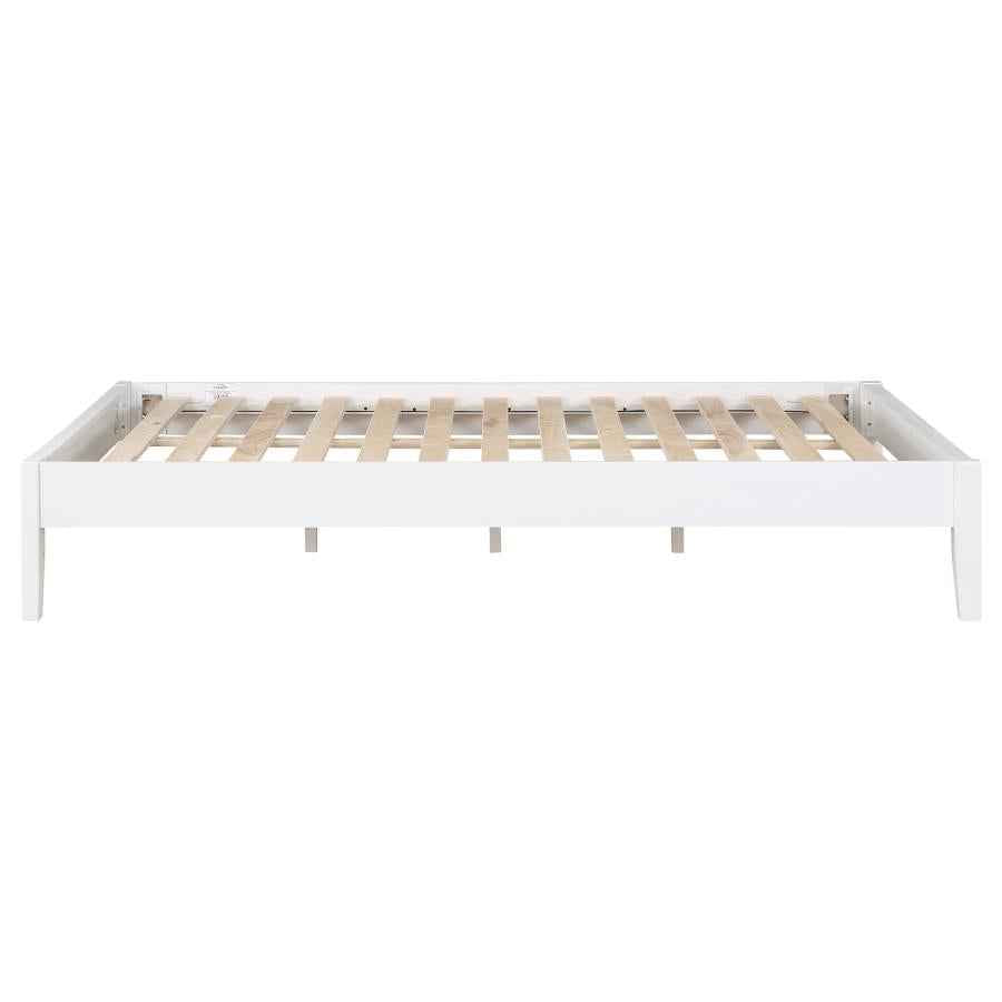 Hounslow Queen Universal Platform Bed White - Home & Sleep Outlet